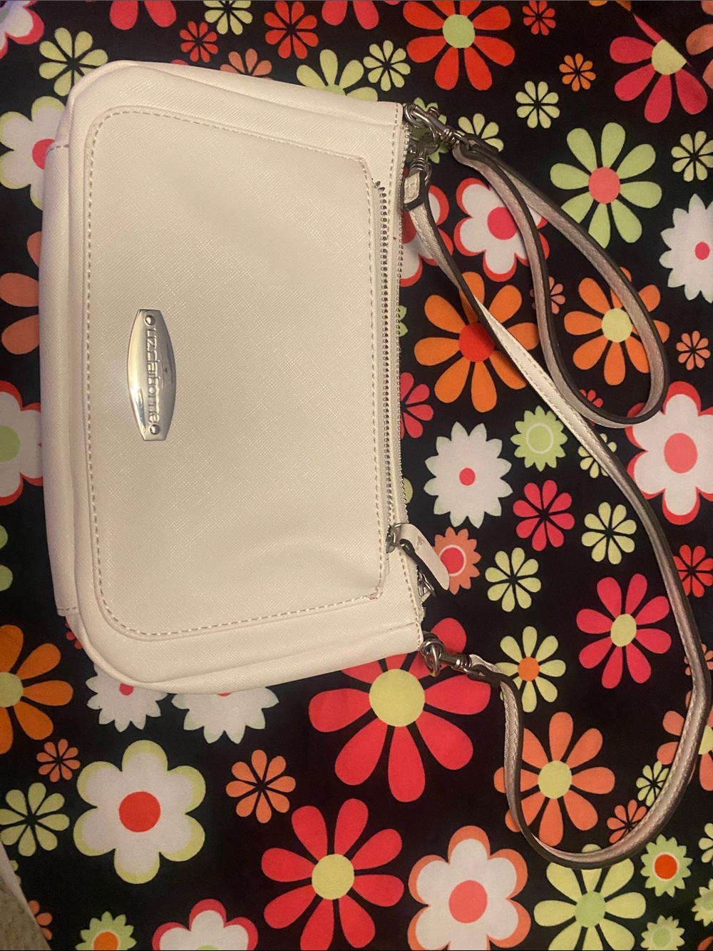 Liz Claiborne Wristlet Clutch with Silver Hardware